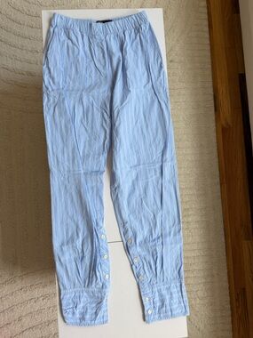 Zara Light Blue Striped Trousers